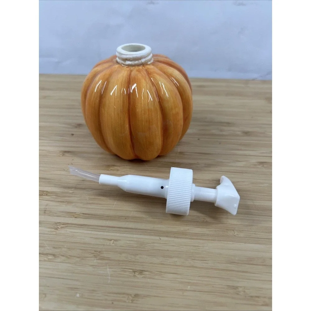 Otagiri Japan‎ Hand Painted Pumpkin Soap Dispenser New Never Used Vintage